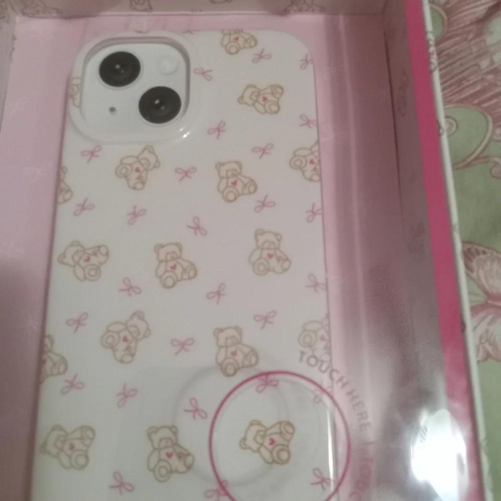 NWOT Isla Rae Teddy Bear Bow Coquette Magsafe Iphone Case